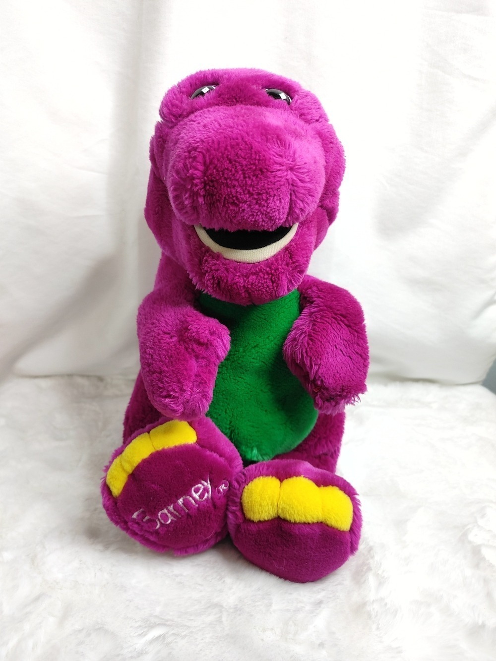 Barney 1992 Purple Plush Dinosaur Stuffed Animal